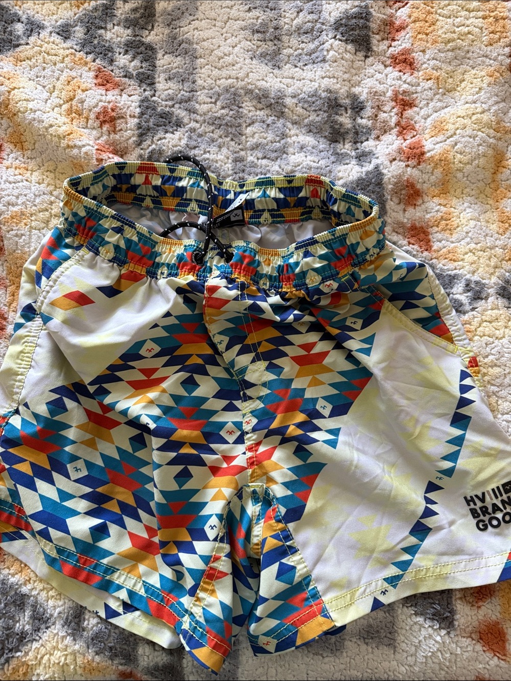 Men's Geometric Hybrid Swim Shorts - Multi Color